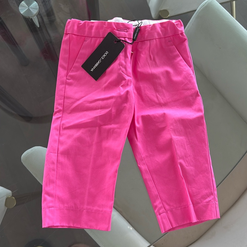 Dolce & gabanna pink baby girl pants size 6 9 months new with tags